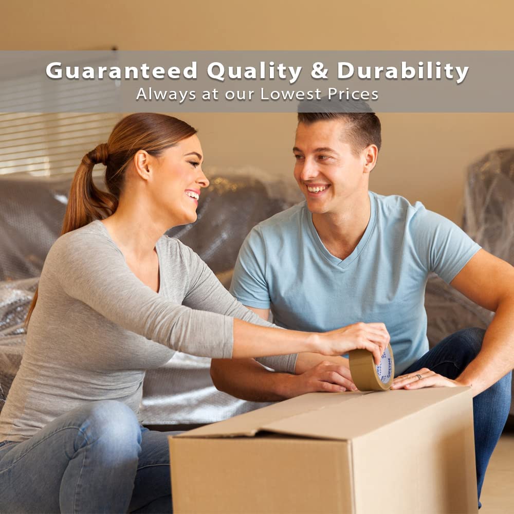 6 Rolls [Upgraded] Clear Premium Packing Tape, 65 Yards, 2.2 mil, Heavy Duty Packaging Tape for Shipping, Moving, Sealing - Stronger & Thicker