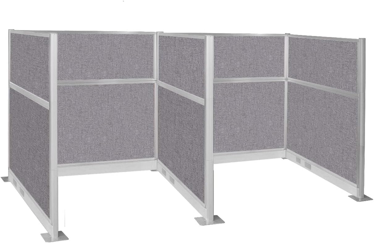Versare Pre-Configured Hush Panel Electric Cubicle | Workstation Divider Walls | Cubicle Privacy Panels | Office Partition Walls