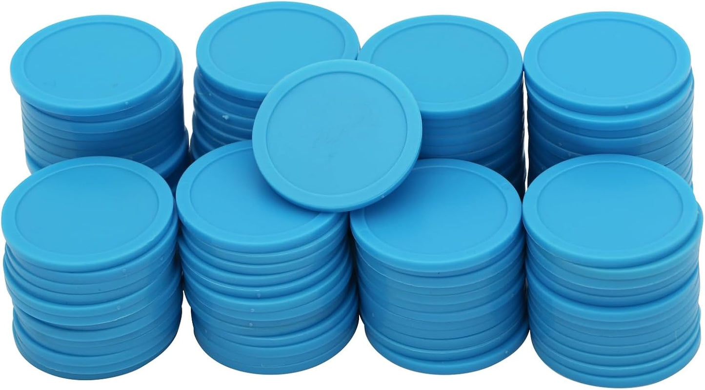 35MM/1.37-inch Box of 120 Counting Coins for Poker Chips and Game Coins (DeepskyBlue, 35MM/1.37-inch)