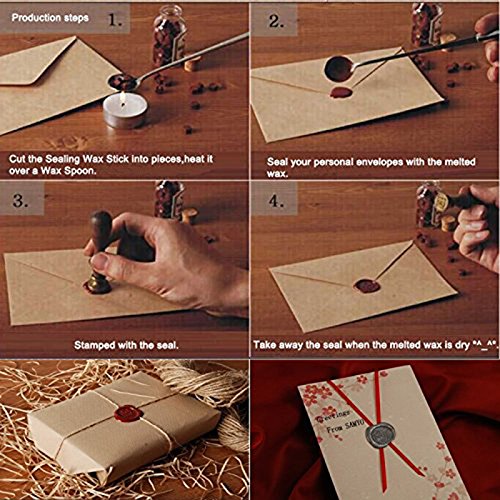 Samyo Creative Romantic Stamp Maker Classic Old-Fashioned Style Brass Color Wax Seal Sealing Stamp Vintage Antique Alphabet Initial Letter Set - (Letter E)