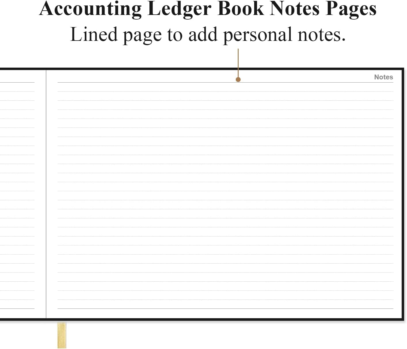 Accounting Ledger Book - Ledger Book for Small Businesses Bookkeeping & Personal Use, Expense Tracker Notebook for Tracking Money, Expenses, Deposits & Balance, 7" x 10", Black