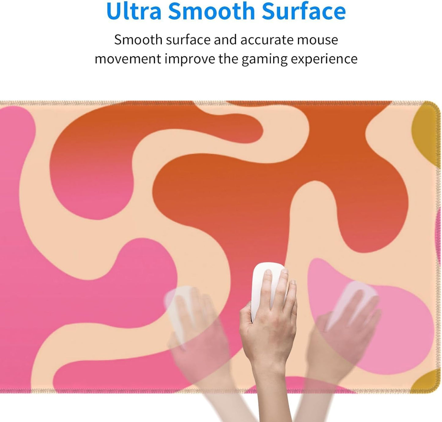 Extended Gaming Mouse Pad, Large Gaming Mouse Waterproof with Stitched Edges, Non-Slip Desktop Pad for Home and Office, Level Up Your 31.5x11.8 Inch… (Abstract Painting)