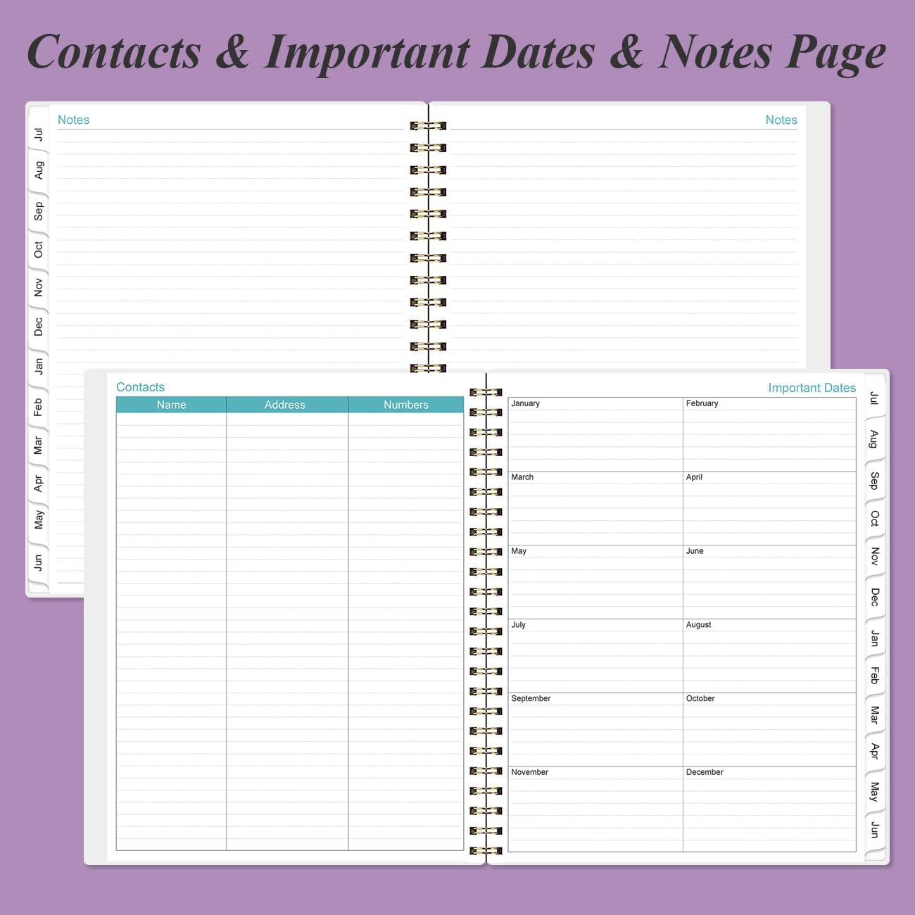 2025-2026 Appointment Book & Planner - 8.5" x 11" Daily Hourly Planner 2025-2026 from July 2025 - June 2026, Weekly Appointment Book with 30-Minute Interval, Purple