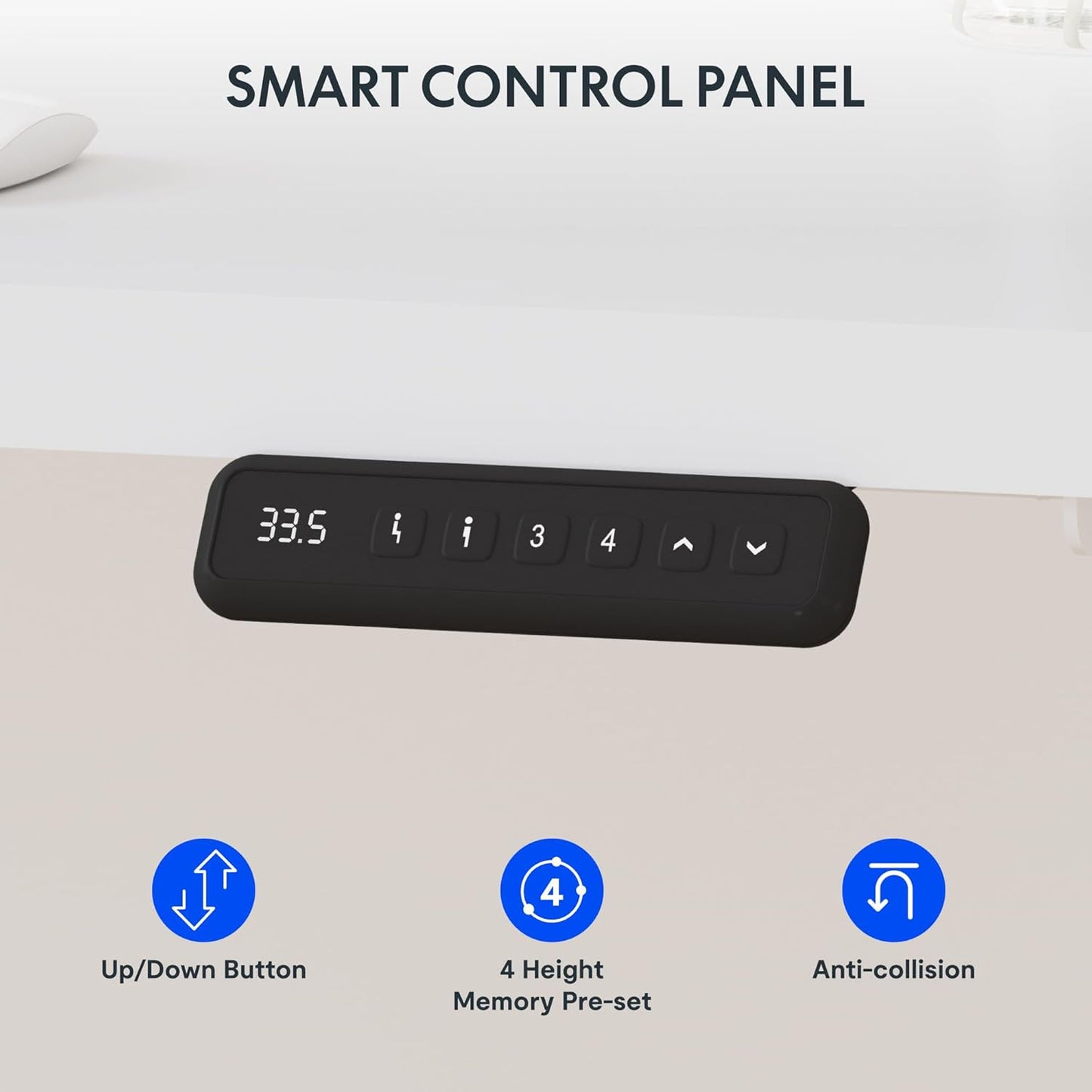 FLEXISPOT L Shaped Standing Desk, 63 x 55 Inch Electric Height Adjustable Corner Desk, Sit Stand Computer Workstation, Preset Controller, Home Office, White Frame with White Top