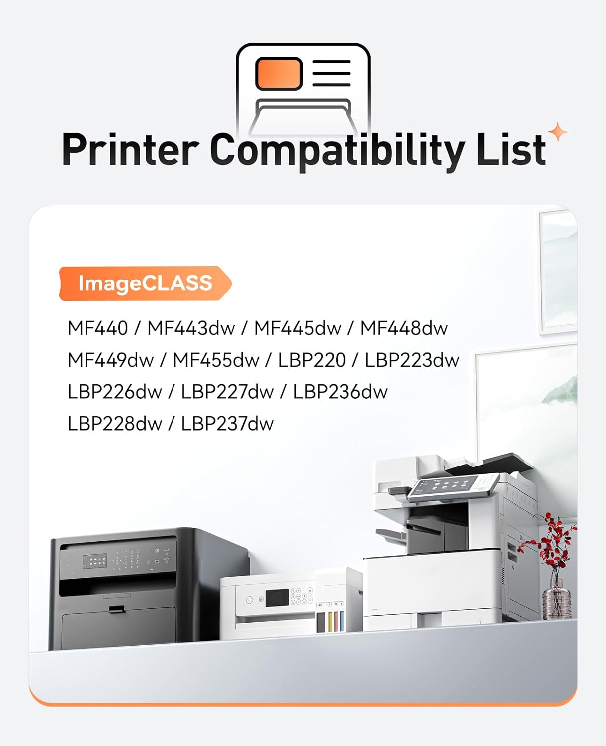 057H 057 Toner Cartridge Black 2-Pack with chip High Yield Replacement for Canon 057 CRG-057 057H Compatible for Canon ImageCLASS MF445dw MF448dw LBP226dw LBP227dw LBP228dw MF449dw MF445 Laser Printer