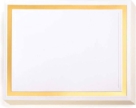 PaperDirect Pristine Specialty Certificates, 50 Sheets of 38lb White Paper, 8½" x 11", Gold Bold Foil Border, Perfect for Awards, Students, Employees, Volunteers, Course Completion, Diplomas