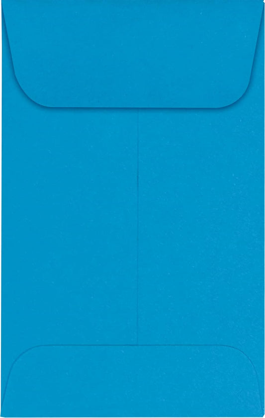 LUXPaper #1 Coin Envelopes | 2 1/4" x 3 1/2" | Pool Blue | 80lb. Text | 1,000 Qty