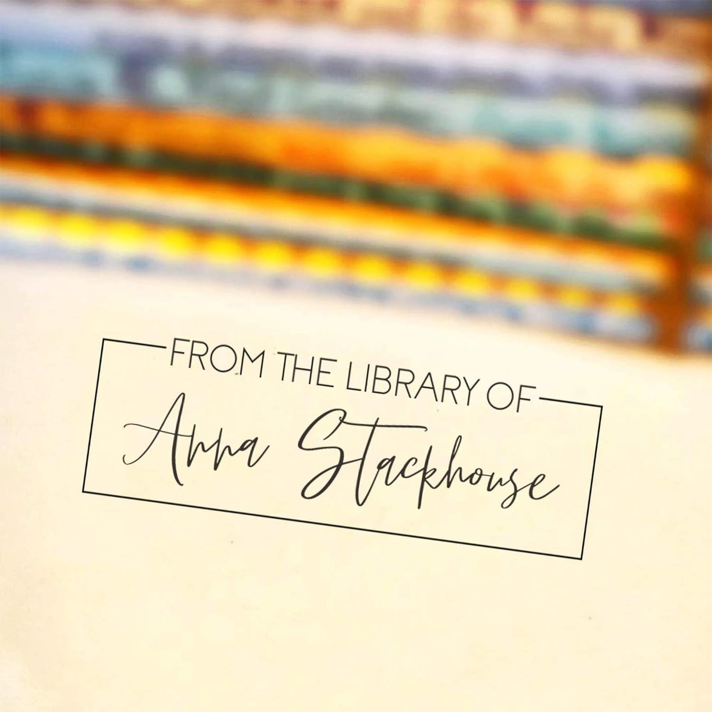 Custom Self-Inking Teacher Stamps | 49 Designs | Fun Phrases | Grading Made Easy | Classroom and Library Book Stamps (From The Library of Fancy, Xtra Wide)