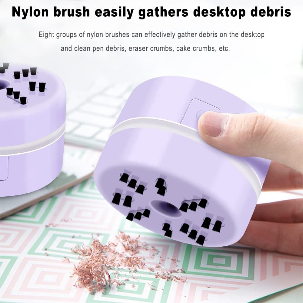 Diamond Tools, Diamond Accessories for Diamonds, Desk Vacuum Cleaner Mini, Hand-Held Vacuum Cleaner for Painting Lover (Purple)