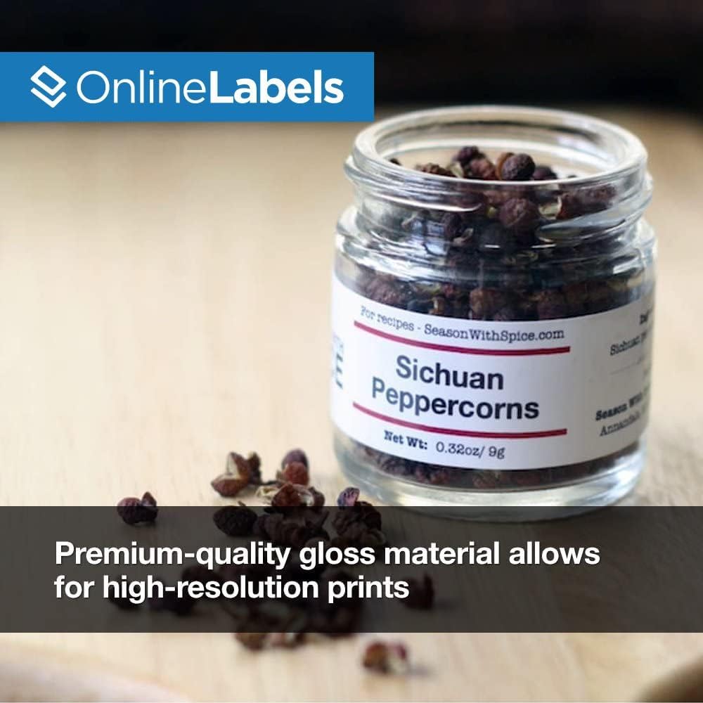 8.5 x 11 White Gloss Sticker Paper (Inkjet Printers Only) - 500 Sheets - Full Sheet Labels - OnlineLabels