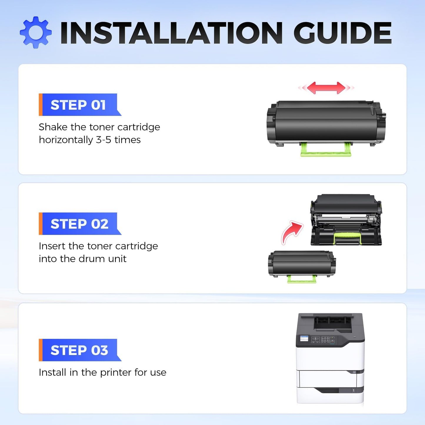 58D0Z00 Imaging Unit (Not Toner) Replacement for Lexmark 58D0Z00 Drum Unit Compatible with Lexmark MS725 MS821 MS822 MS824 MS823 MS825 MS826 MX721 MX722 MX725 MX822 MX824 MX826 B2865dw Laser Printer