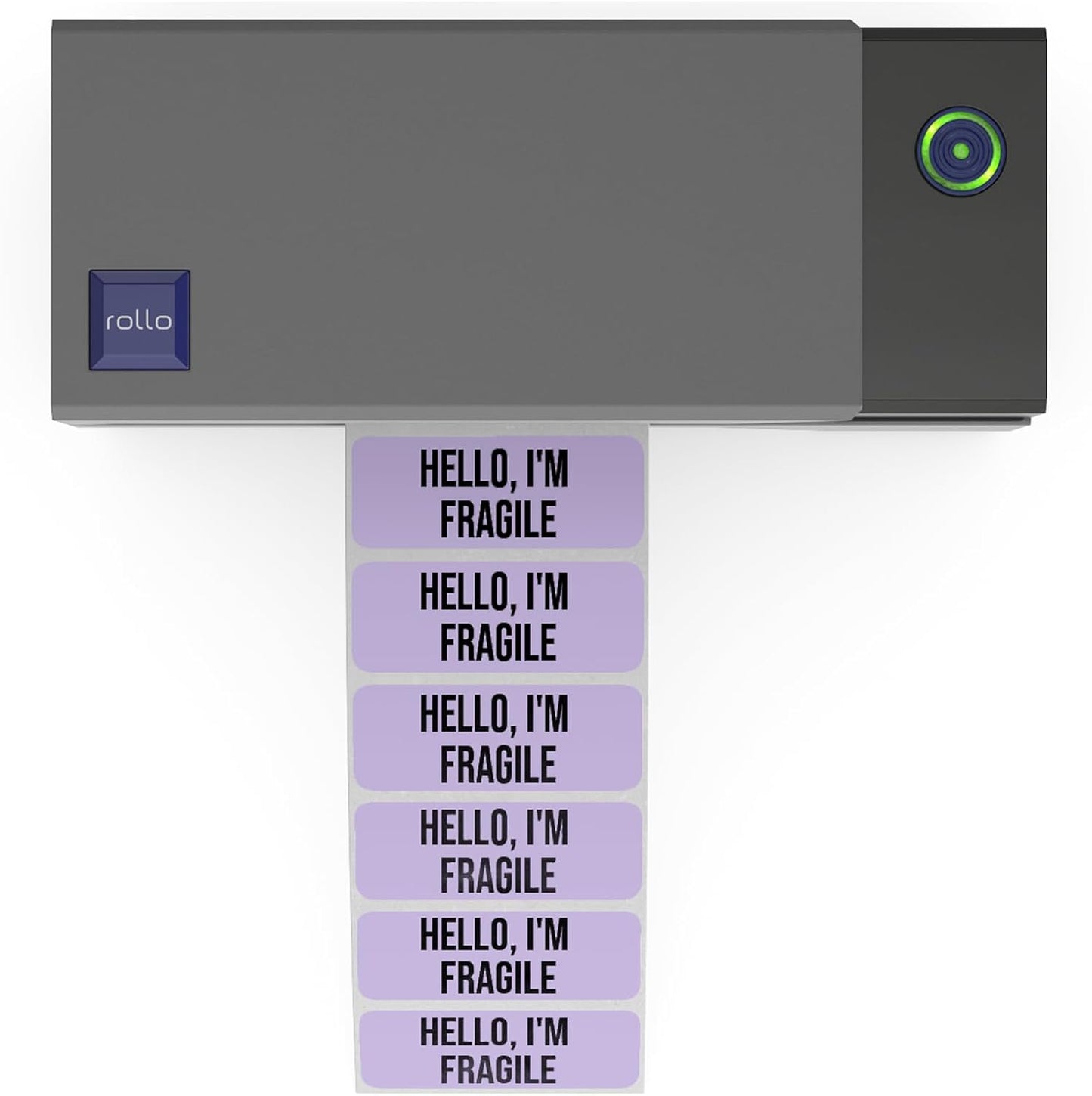 Rollo Direct Thermal 2x1 Sticker Labels - Roll of 1,000 Purple Thermal Labels - Multi-Purpose Thermal Printer Stickers