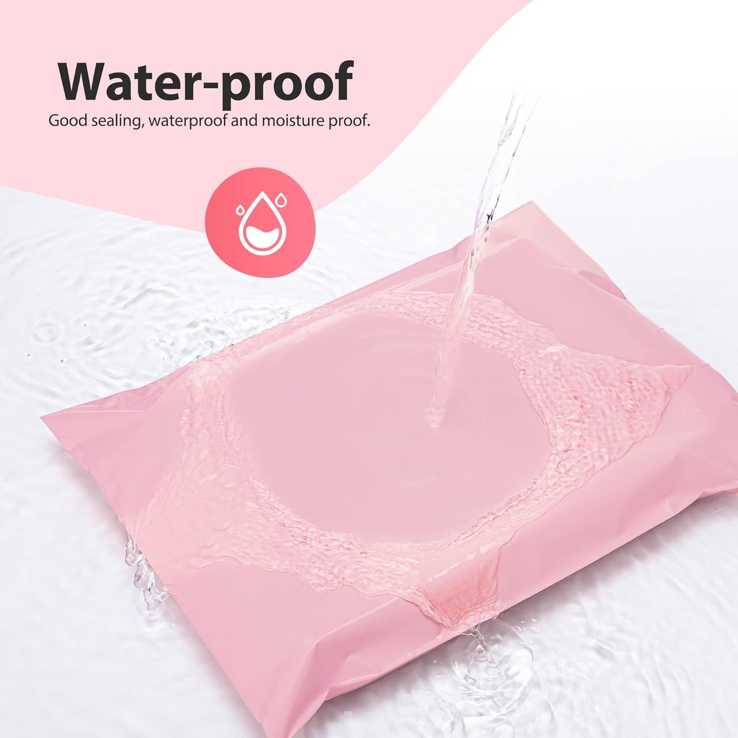 Fuxury Poly Mailers 12x15.5 Inch 1000 Pack, Bulk Shipping Bags for Clothing, Strong Adhesive Shipping Envelopes for Small Business Suppliers,Waterproof Mailers Poly Bags Mailing Envelopes Pink