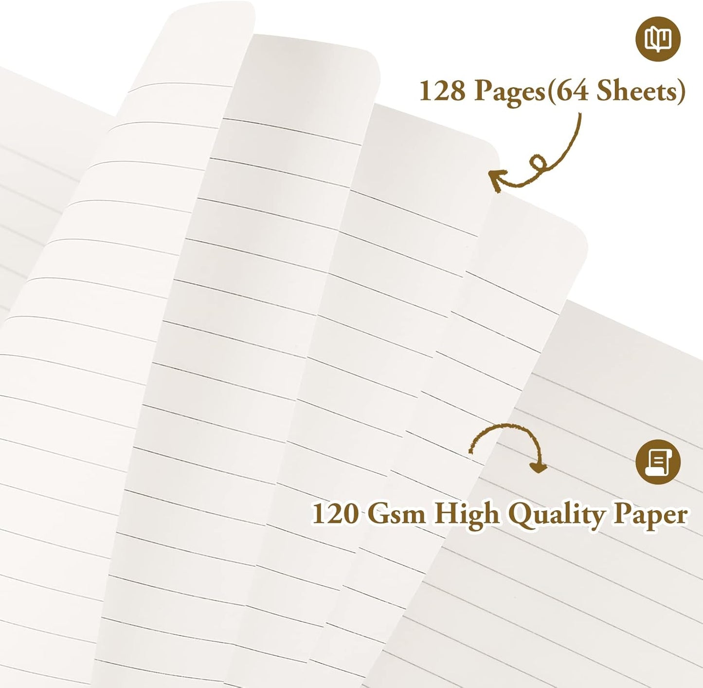 Huhuhero Notebook Journals, Ruled Journal for Writing, Premium Thick Paper Lined Hardcover Notebooks Bulk for Office School Note Taking College School Supplies 5"×8.25" (10, Teal)