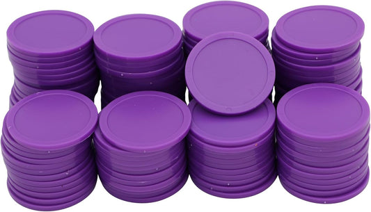 35MM/1.37-inch Box of 120 Counting Coins for Poker Chips and Game Coins (Purple, 35MM/1.37-inch)