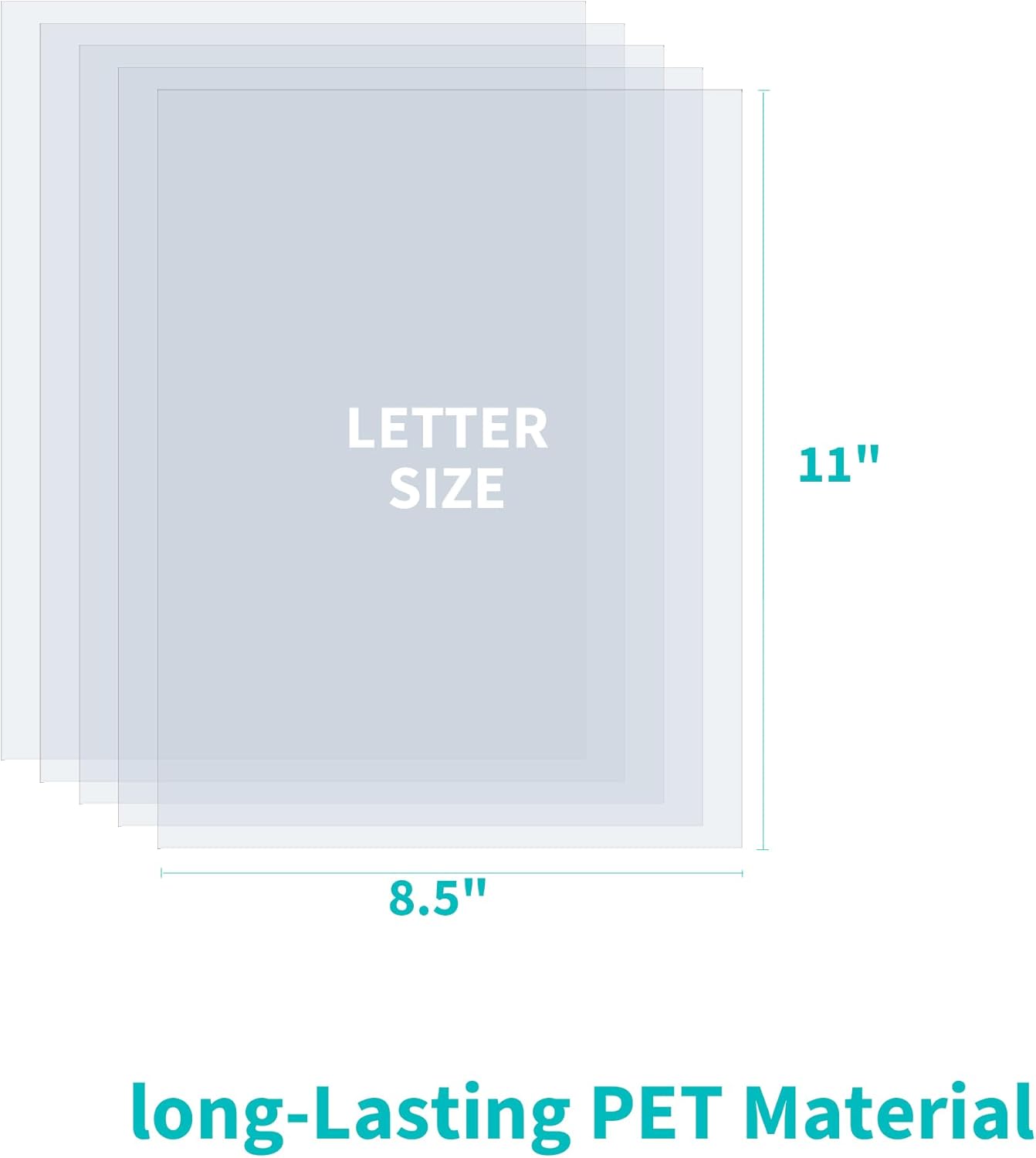 Binditek 200 Pack 7 Mil Clear Covers for Binding, Ultra Clear, 8.5 x 11 Inches, Letter Size, Square Corners, Un-Punched, Office Supplies