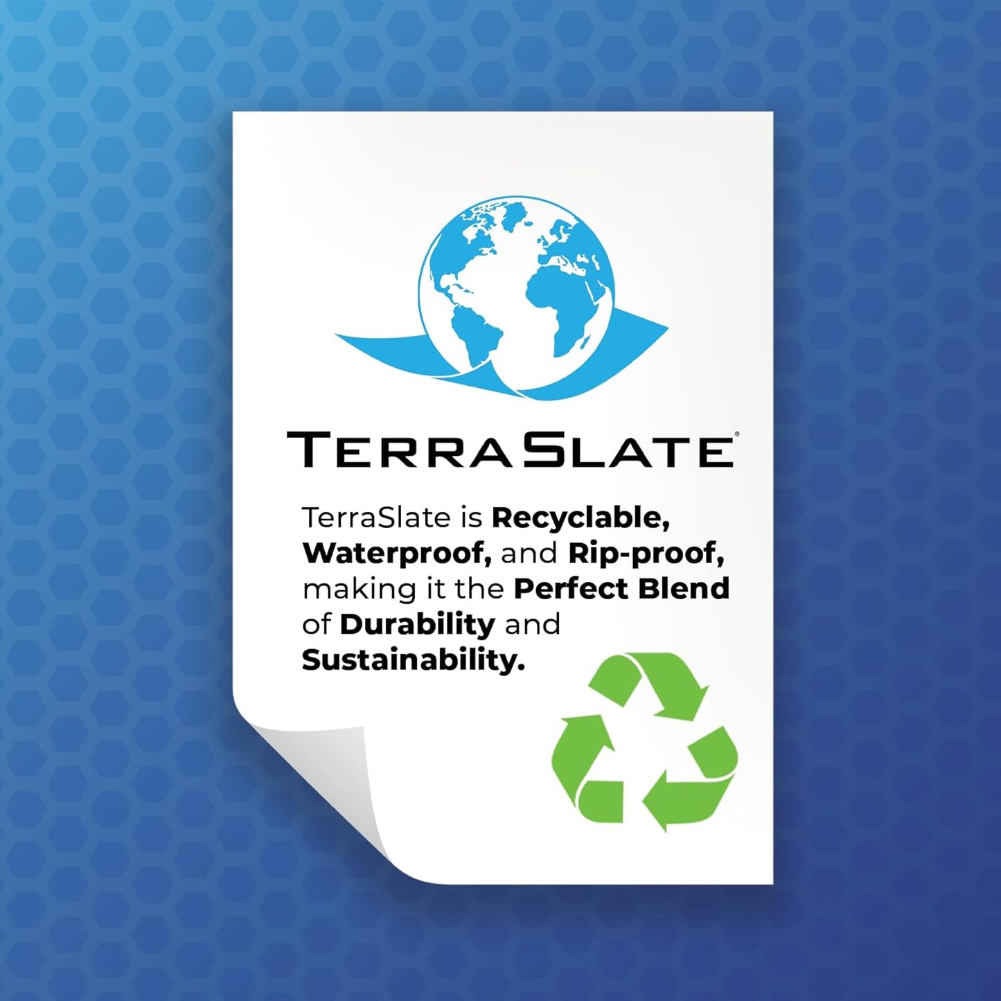 TerraSlate Waterproof, Durable, Rip-Proof Paper, 1,000 Sheets, 5 Mil (24lb Bond), 8.5” x 11”, Laser Printer and Copy Machine Compatible