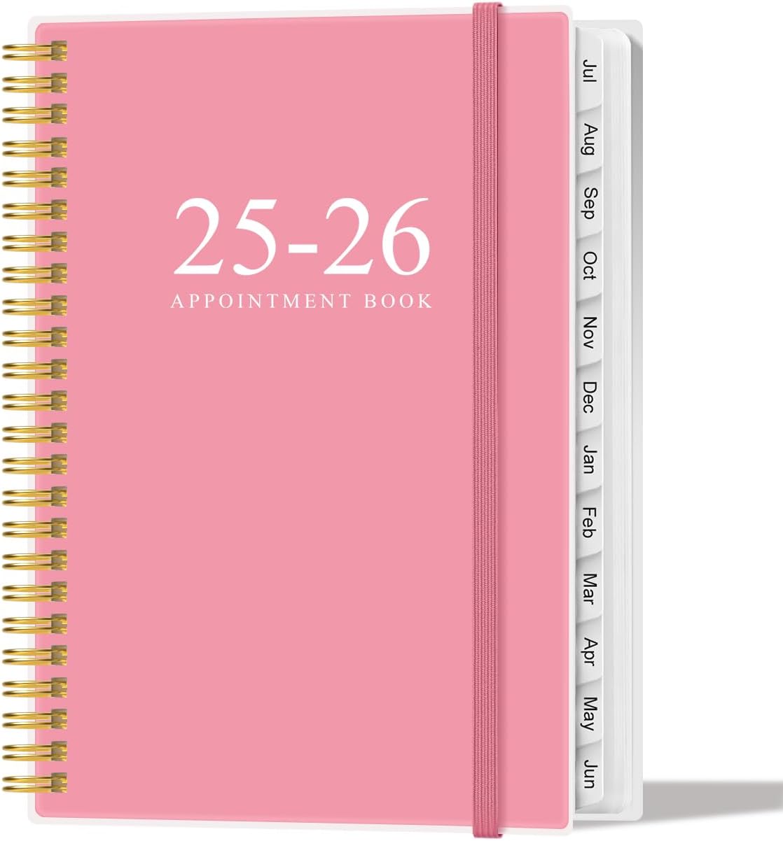 2025-2026 Appointment Book & Planner - Hourly Planner from July 2025 - June 2026, Weekly Appointment Book 2025-2026 with 30-Minute Interval, 6.4" x 8.5", Pink
