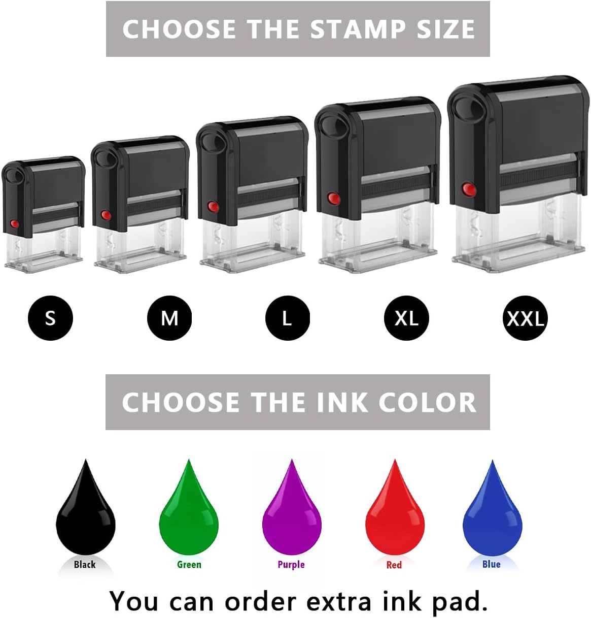 Custom Stamp Personalized Image Logo Stamp Customized Text Rectangle Stamps Business Self-Inking Stamper Customized School Organization Institution Logo Bulk Seal Multiple Frames Options