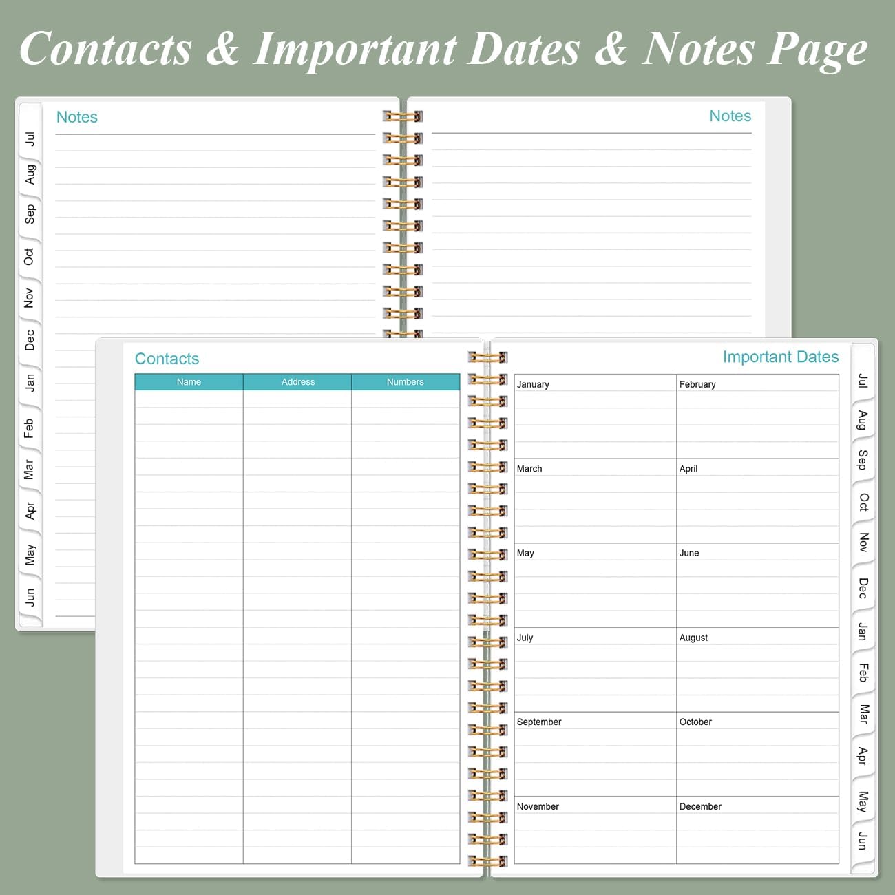 2025-2026 Appointment Book & Planner - Hourly Planner from July 2025 - June 2026, Weekly Appointment Book 2025-2026 with 30-Minute Interval, 6.4" x 8.5", Teal