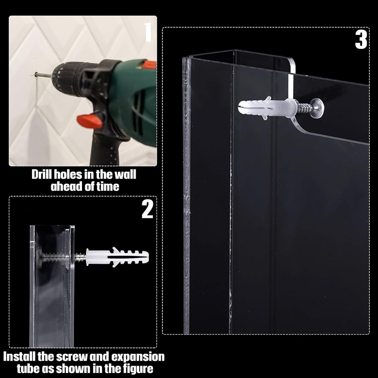 Barydat Acrylic Brochure Holder, 8.5 x 11 Inch Flyer Magazine Display Wall Mount Pamphlet Rack Clear Plastic Brochure Stand Literature Holder for Office Classroom Home (4 Pockets)