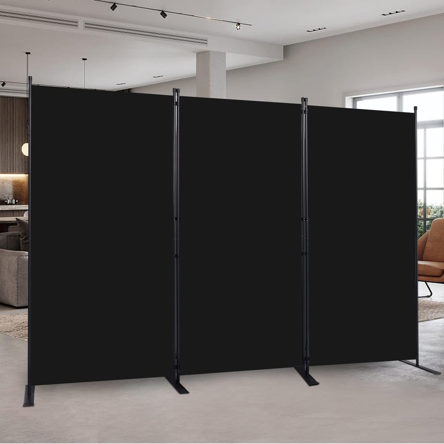 Room Divider 6FT Portable Room Dividers and Folding Privacy Screens, 102'' W Fabric Divider for Room Separation, 3 Panel Partition Room Dividers Freestanding Wall Divider Screen for Dorm Studio Office