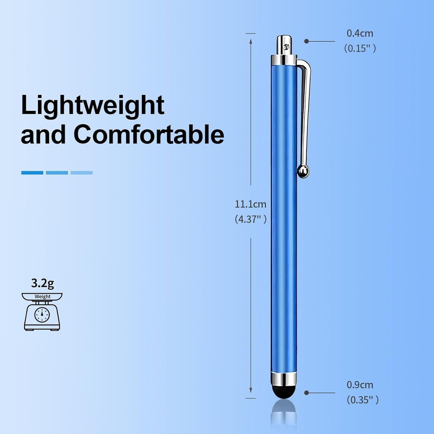 10 Pack Stylus Pen,High Precision and Sensitivity Stylus for Everyday Writing,Stylus Pen for Touchscreen Drawing,Universal Stylus Compatible with Touch Screens,10 Colors