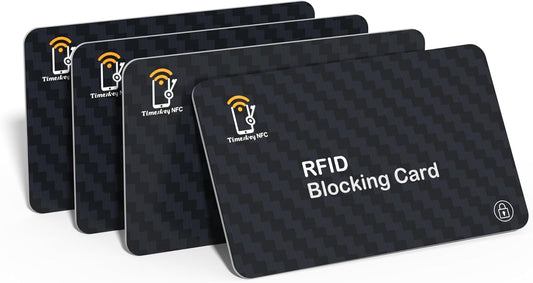 RFID Blocking Cards - 4 pcs Premium Contactless NFC Debit Credit Card Passport Protector Blocker, Smart Slim Design ， for Credit Card Holder Identity Theft Prevention