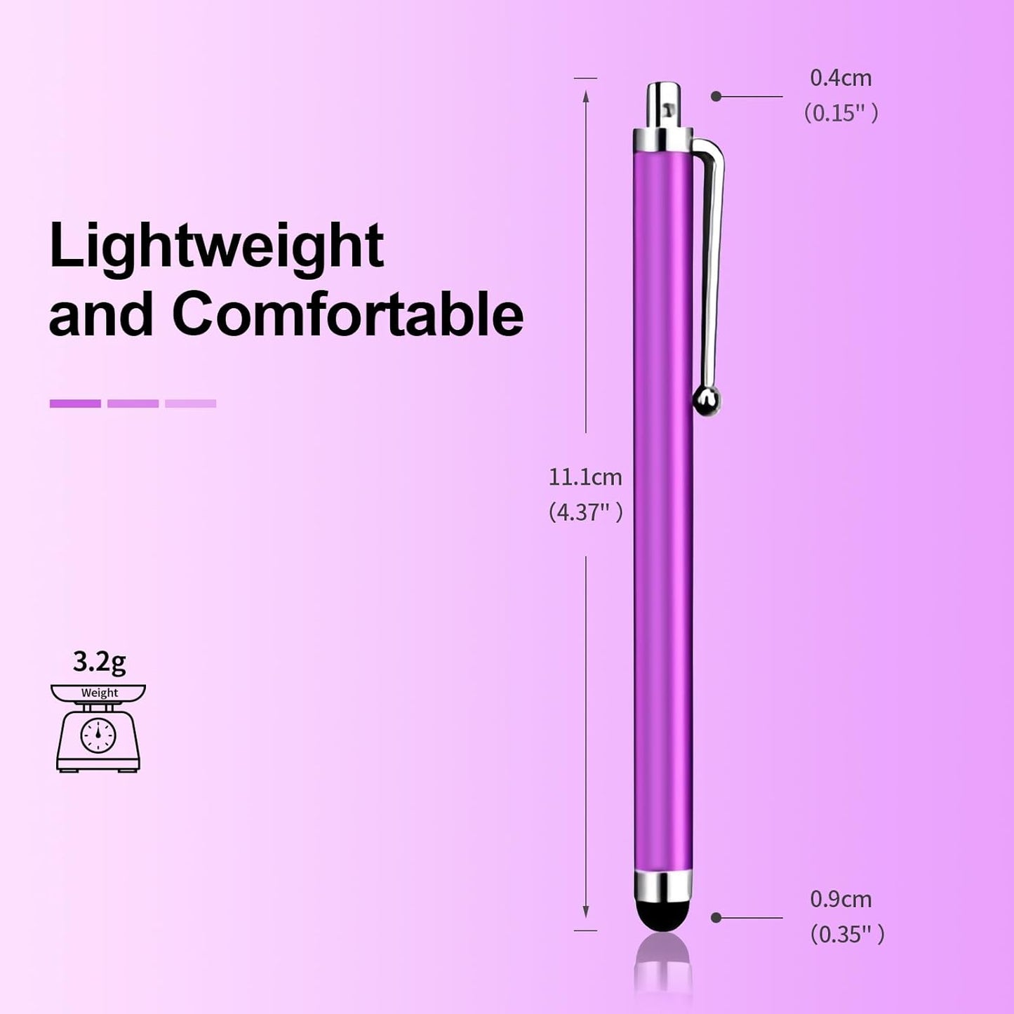 40 Pack Stylus Pen,High Precision and Sensitivity Stylus for Everyday Writing/Drawing,Universal Stylus Compatible with Touch Screens,10 Colors