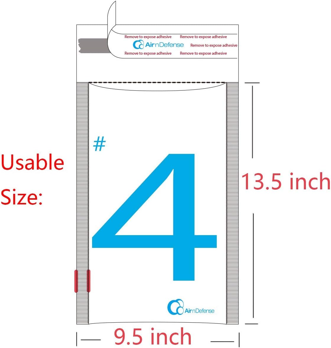 100/200/300/400/500/1000 pcs #4 9.5x14.5 Poly Bubble Padded Envelopes Mailers Shipping Bags AirnDefense (500)