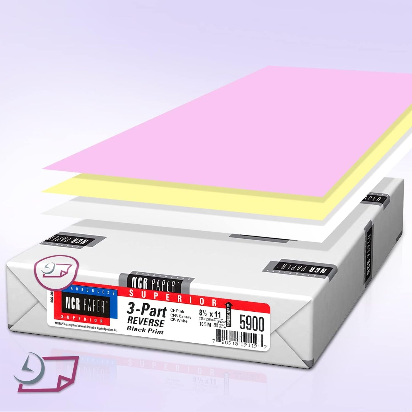 NextDayLabels - Superior Carbon-less NCR, Pre Collated Paper, 500 Sheets Per Pack (8-1/2" x 11" 3 Part Reverse, #5900)
