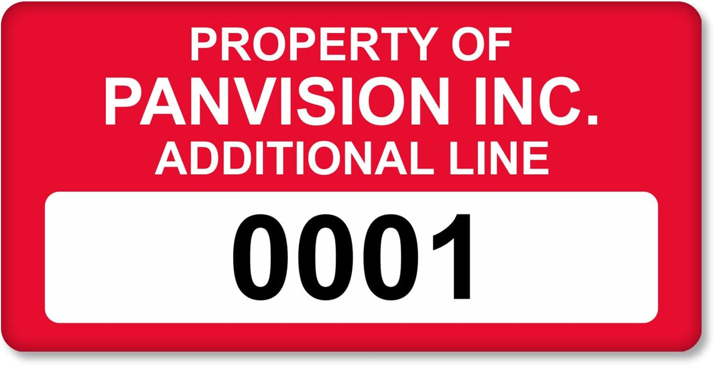 MyAssetTag Custom Asset Labels with Sequential Numbering | 0.75" x 1.5" 100% Aluminum Foil Tags with High-Bond Acrylic Adhesive, Pack of 100, Made in USA