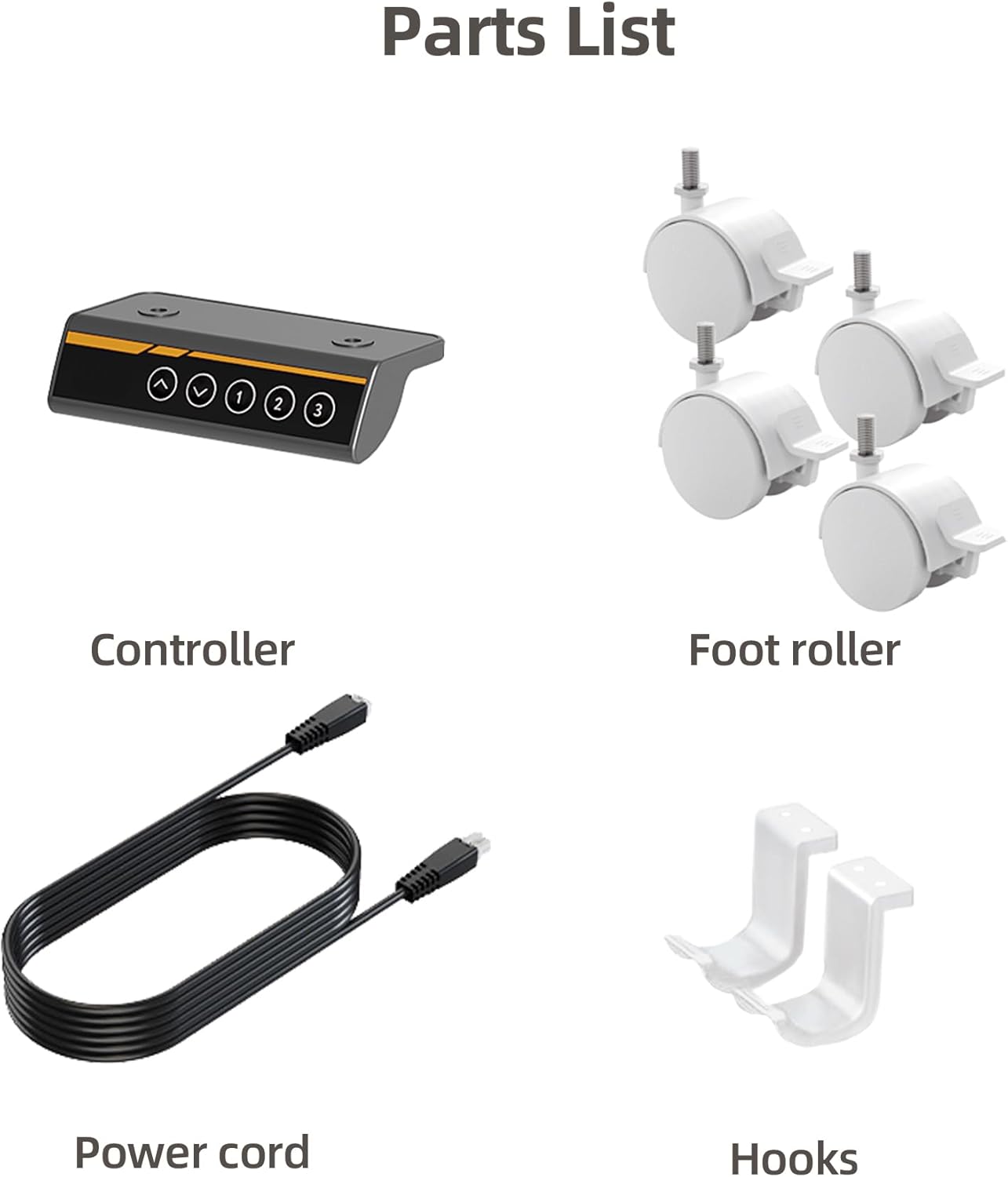 Claiks Standing Desk Frame, Electric Stand Up Desk Frame Workstation Up to 63",T-Shaped Adjustable Standing Computer Desk for Home and Office, (White Frame only)