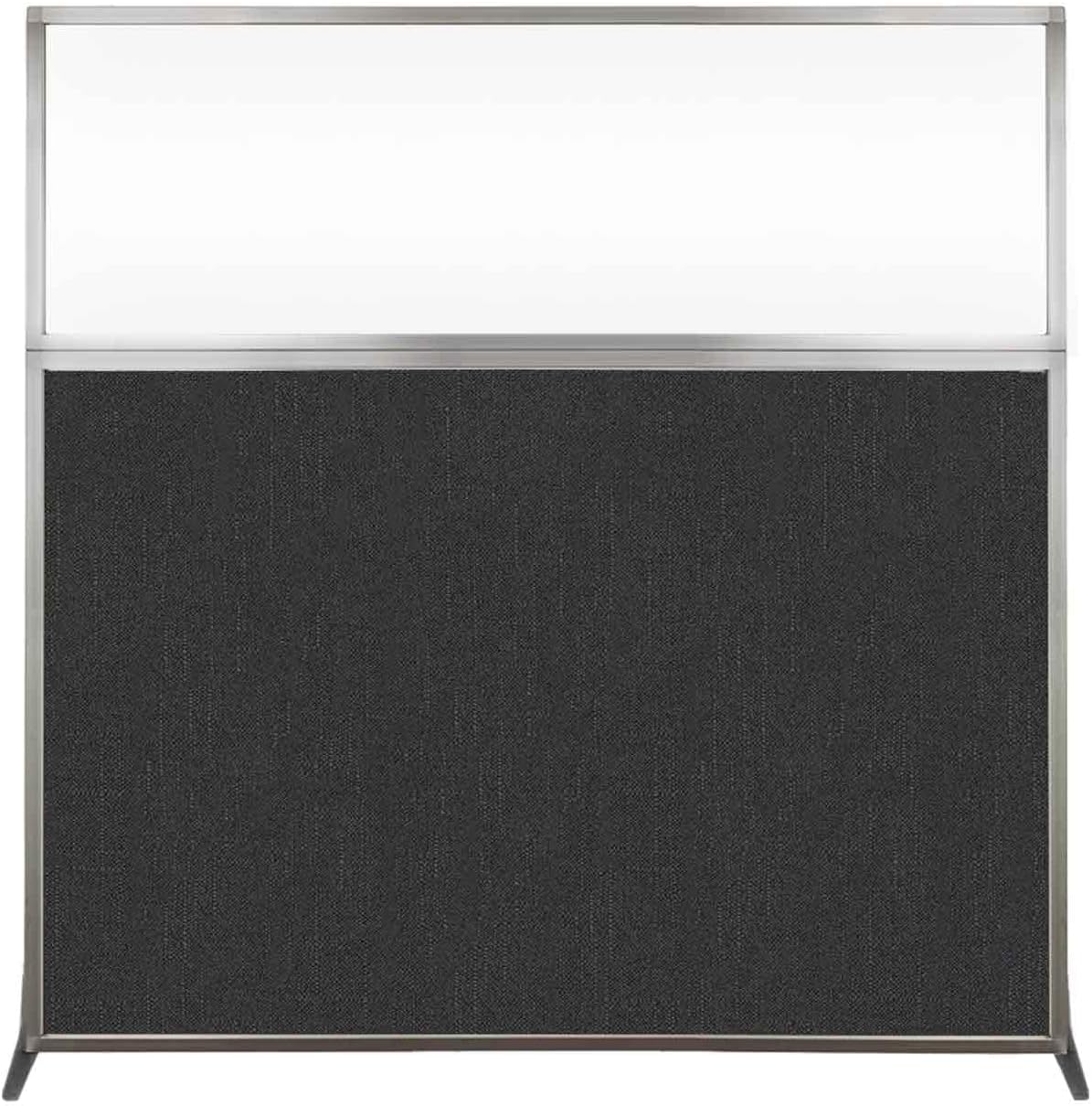 Versare Hush Screen Portable Room Divider | Workstation Wall Divider | Freestanding Privacy Hush Panels | Clear Windows | Fabric Office Divider Screen | Great for Room Separation