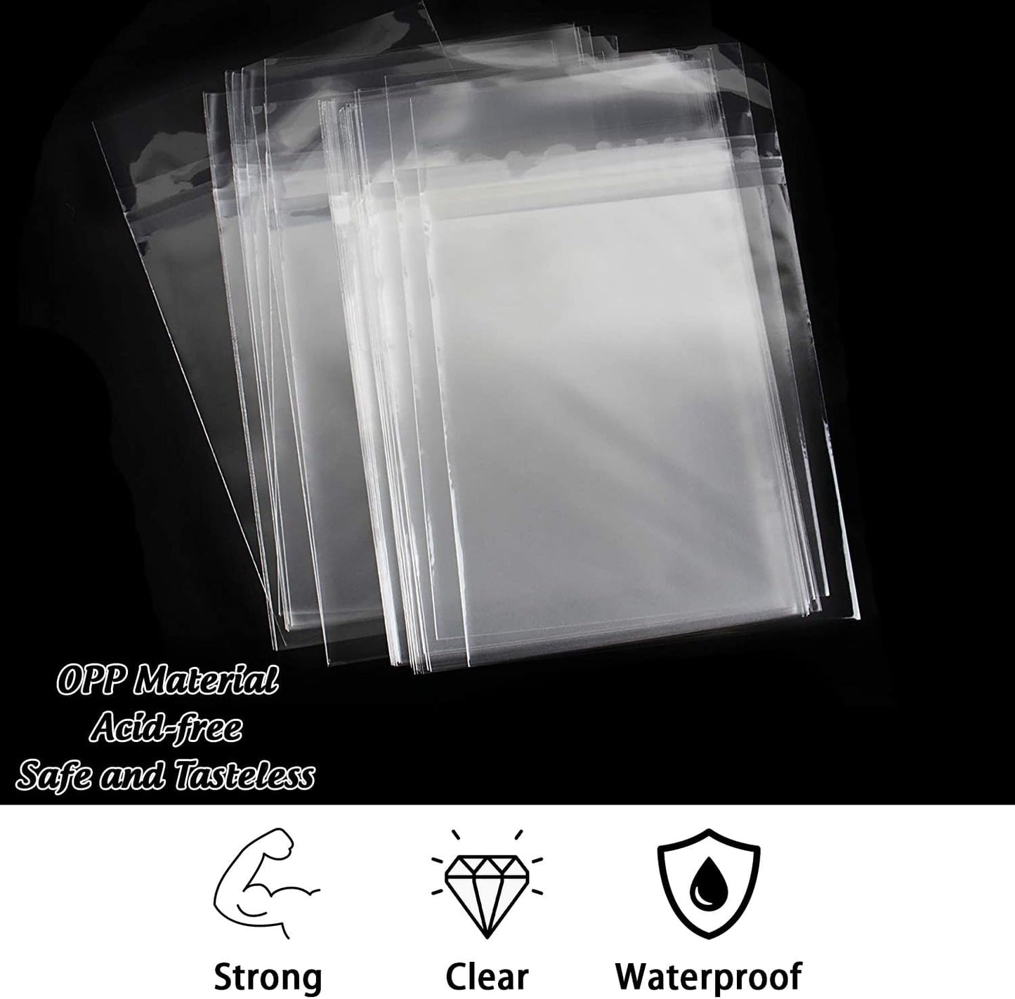 AUEAR, 11"x17" (100 Pack) Clear Plastic Sleeves - Acid Free 1.6Mil Crystal Resealable Bags -Fit for 11x17 Inches Paper, Art Works, Posters