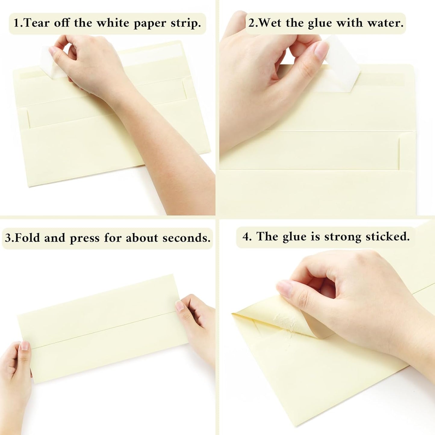 200 Pack #10 Business Envelopes, Ivory Standard Envelopes Self Seal, Letter Size Business Mailing Envelopes for Checks Letters Invoices Statements Birthday Graduation Wedding, 4 1/8 x 9 1/2 Inch