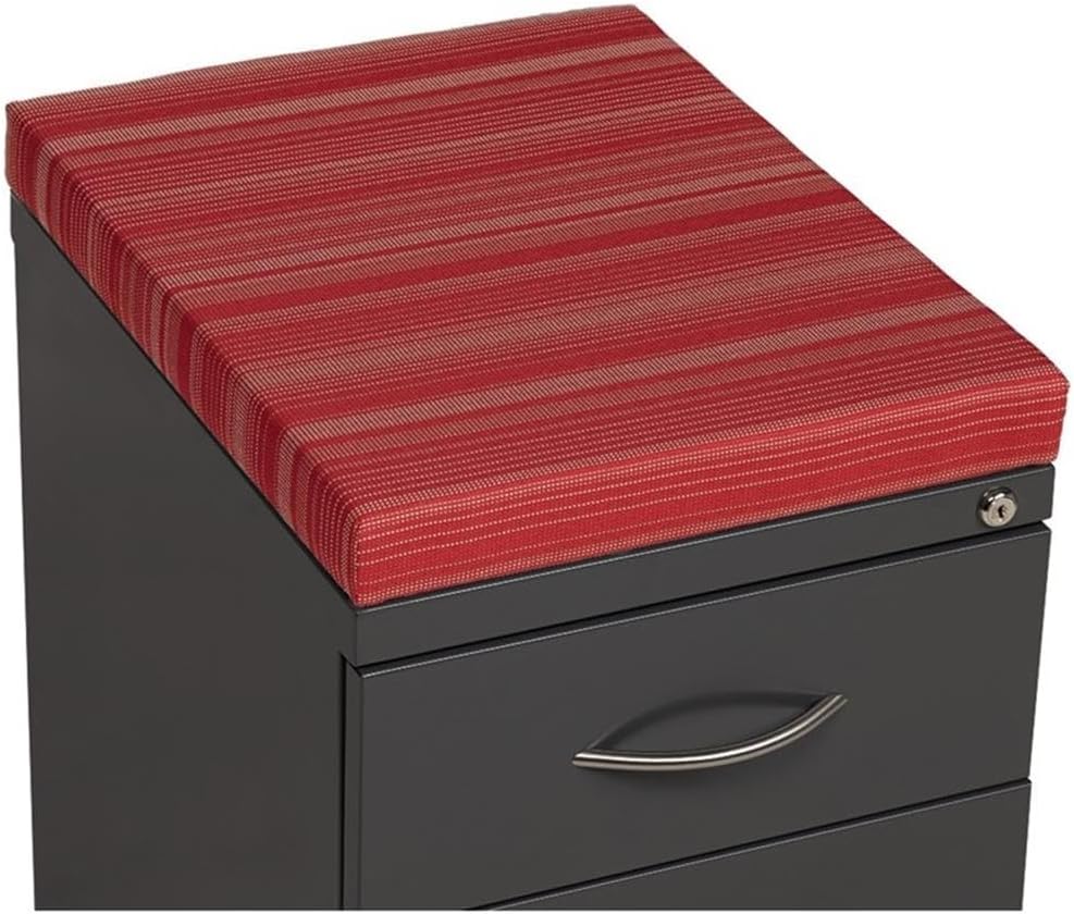 BOWERY HILL Mobile Pedestal File 2-Drawer Box/File with Arch Pull in Charcoal
