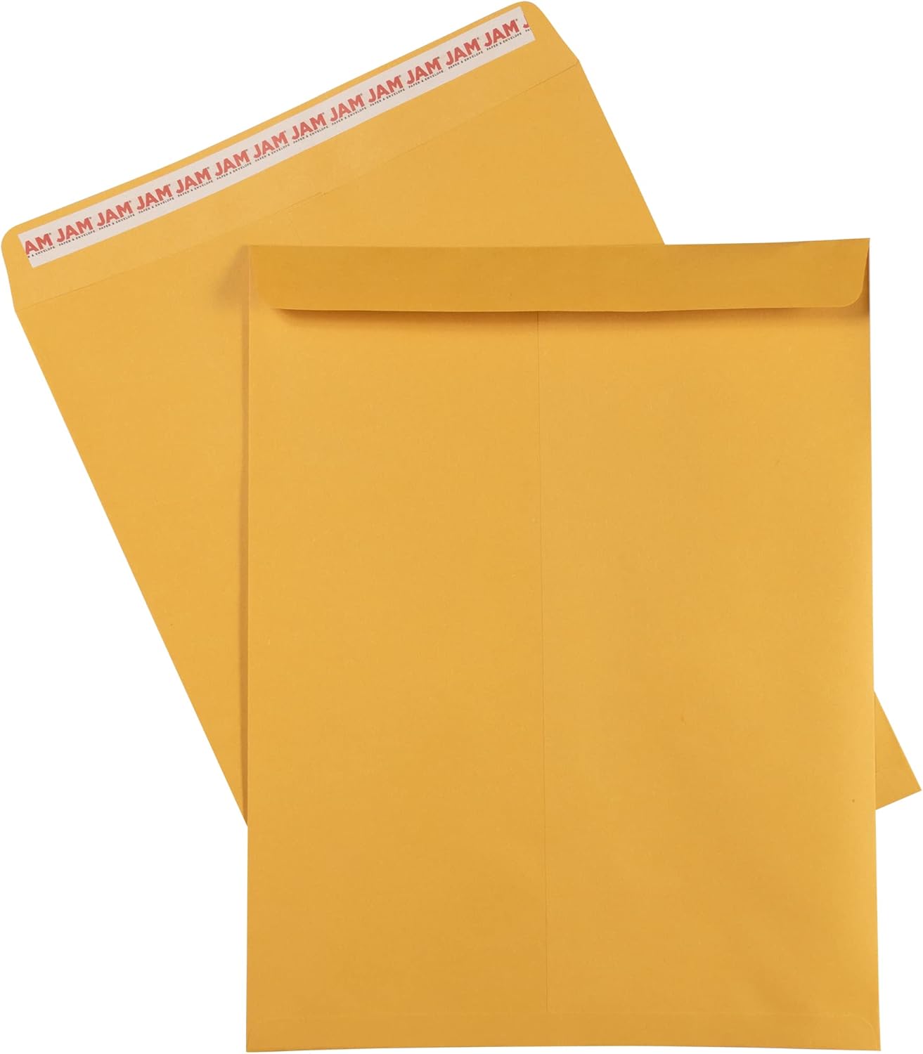 JAM PAPER 12 x 15 1/2 Open End Catalog Envelopes with Peel and Seal Closure - Brown Kraft - Bulk 500/Box