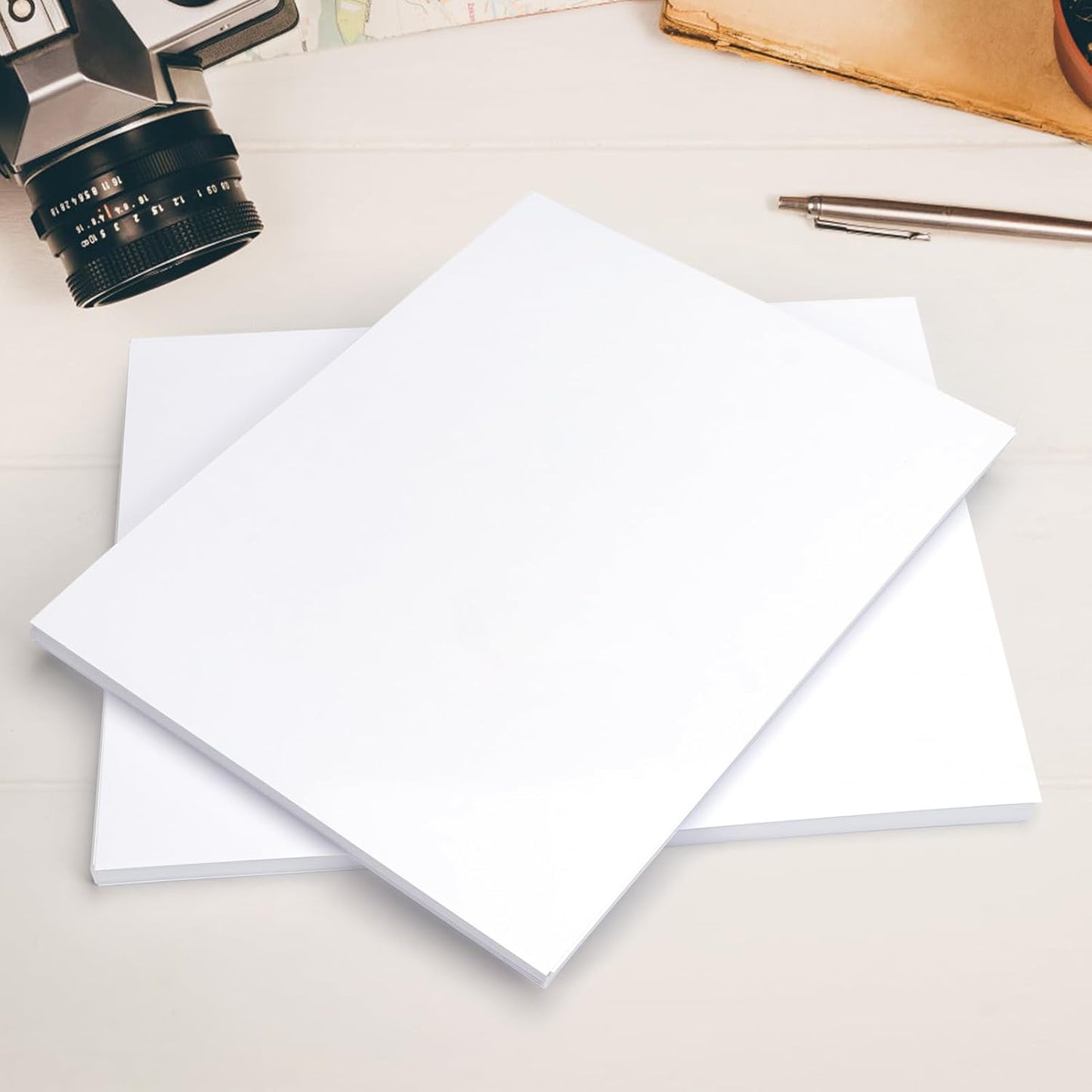 ZBEIVAN Photo Paper 8x10, 8.5x11 inch, Glossy Photo Papers 100 Sheets, 200 GSM Paper for Printer (50 Sheets of each size 8x10, 8.5x11)