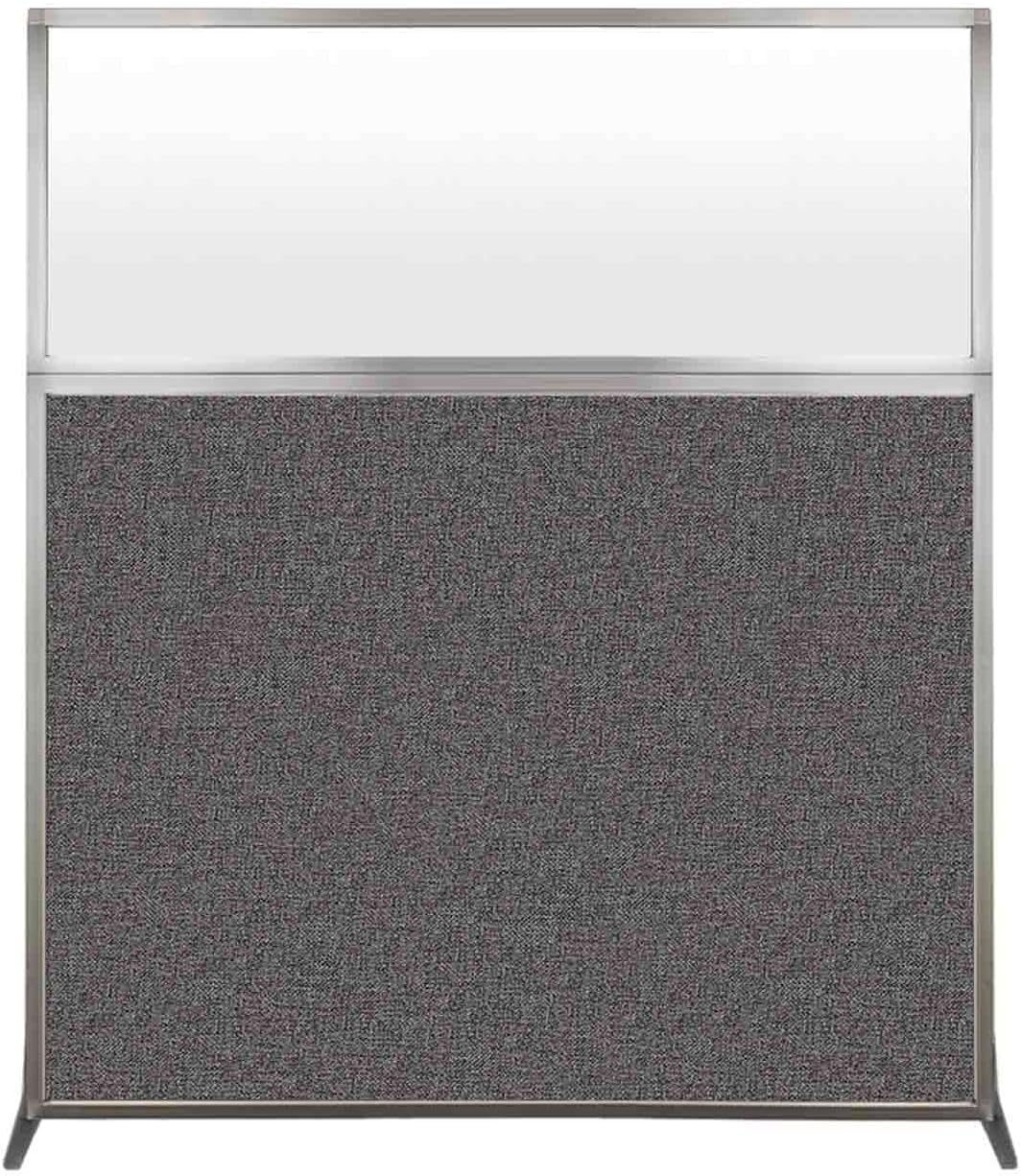 Versare Hush Screen Portable Room Divider | Workstation Wall Divider | Freestanding Privacy Hush Panels | Frosted Windows | Fabric Office Divider Screen | Great for Room Separation