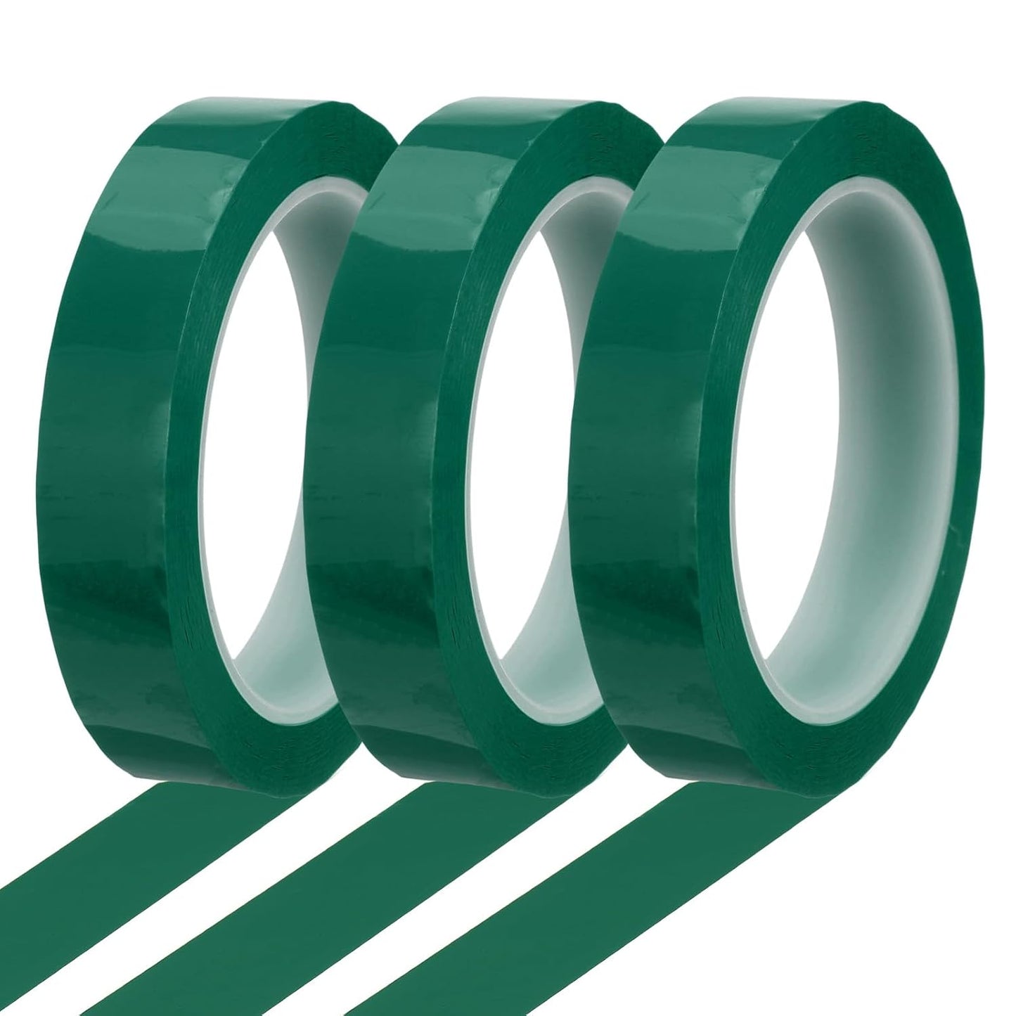 MECCANIXITY Whiteboard Tape 3/4" x 72 Yard Pinstripe Graphic Chart Line Grid Marking Tapes for Classroom Office Dry Erase Board Art, Green, Pack of 3