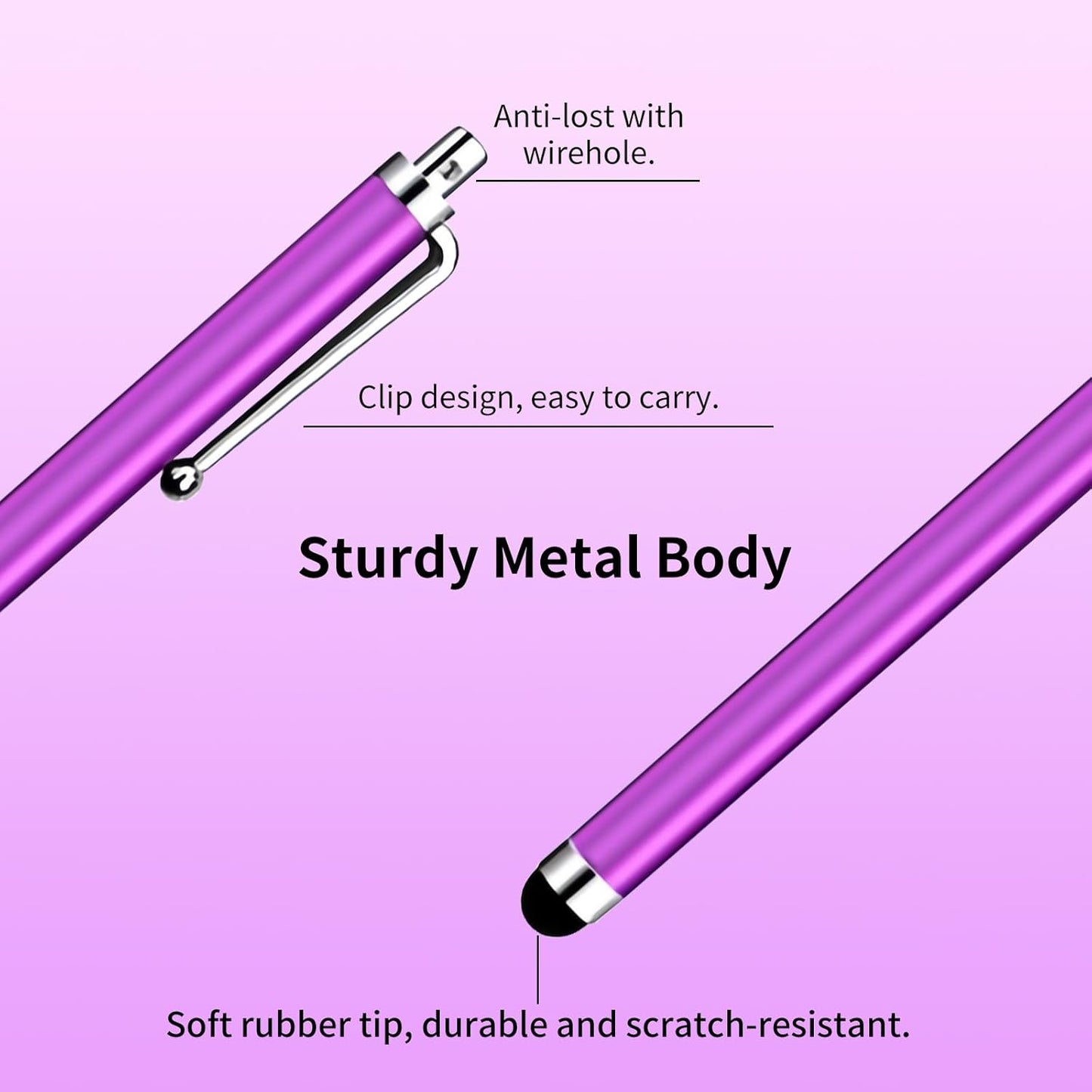 40 Pack Stylus Pen,High Precision and Sensitivity Stylus for Everyday Writing/Drawing,Universal Stylus Compatible with Touch Screens,10 Colors