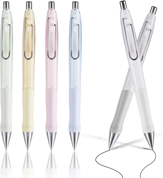 6-Pack 0.7mm Mechanical Pencils with Macaron Colors, Built-In Eraser, Copper Tip, Easy-Load Lead, Metal Clip, Soft Grip, for School, Office, Sketching, Drafting