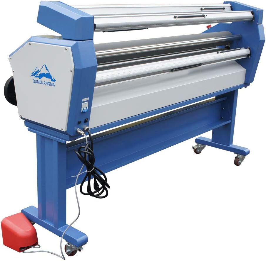 US Stock Wide Format Laminator 55in /63in Full-auto Wide Format Cold Laminating Machine Roll to Roll Large Format Laminator Laminating Machine with Trimmer (55 Inch, Without Trimmer)