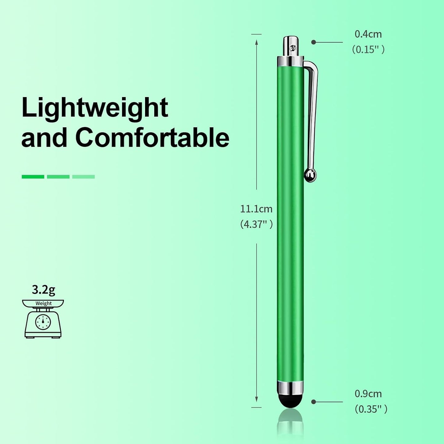 20 Pack Stylus Pen,Stylus Pen for Touchscreen High Precision and Sensitivity for Everyday Writing/Drawing,Universal Stylus Compatible with Touch Screens,10 Colors