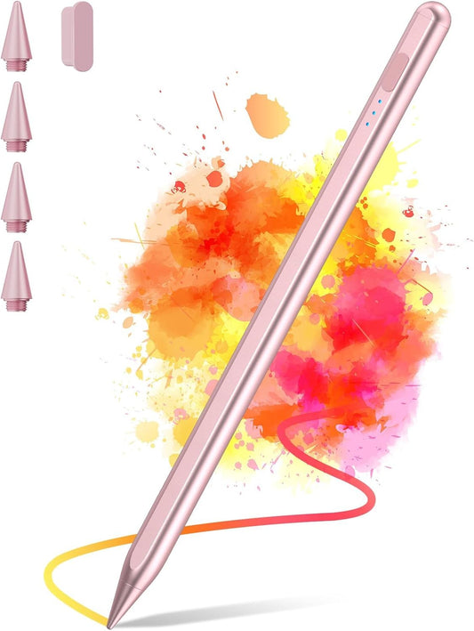 Stylus Pen for iPad 2018-2025, 2X Fast Charge iPad Pencil 2nd Generation Compatible with Apple iPad Pro M4/ 12.9"(6/5/4/3)/ 11"(4/3/2/1), Mini 6/5, Air (M2/5/4/3), (10/9/8/7/6)
