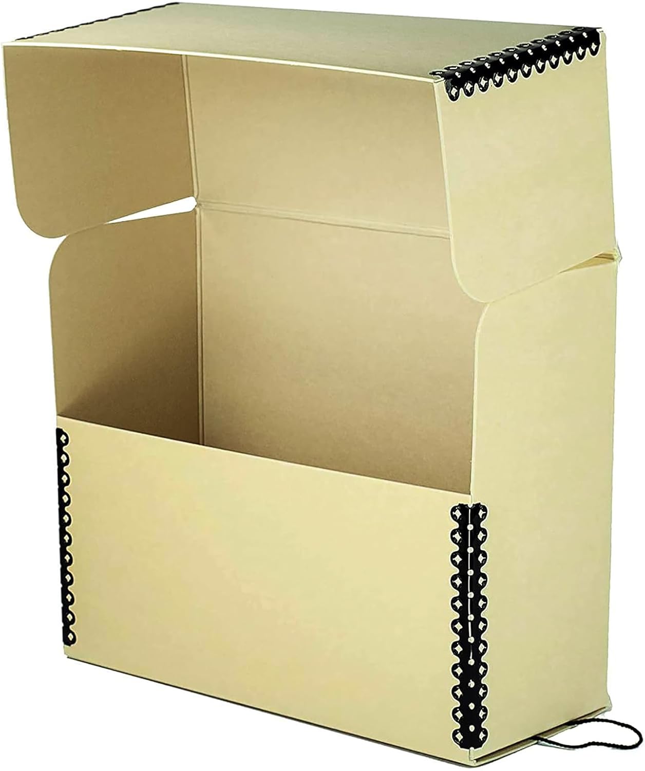 Lineco Archival Document Storage Box with Metal Edge, Acid-Free Tan Boxboard, Organize and Store Files, Prints, Photos, Letter-Sized Case 12.5" x 10.5" x 5" Wide