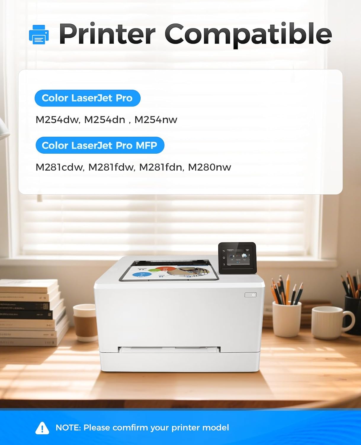 202A Toner Cartridge Set 4-Pack High Yield Replacement for HP 202A CF500A CF501A CF502A CF503A Compatible with HP Color LaserJet Pro MFP M281fdw M281cdw M281fdn M280nw M254dw M254dn M254nw Printer Ink