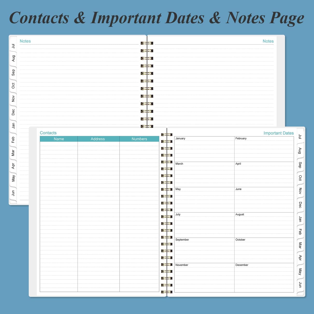 2025-2026 Appointment Book & Planner - 8.5" x 11" Daily Hourly Planner 2025-2026 from July 2025 - June 2026, Weekly Appointment Book with 30-Minute Interval, Blue
