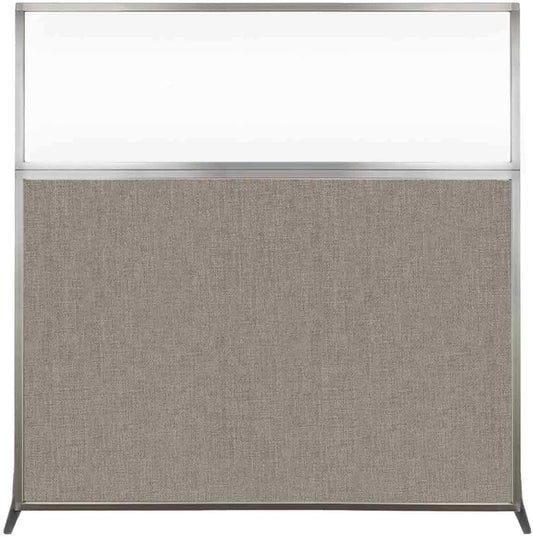 Versare Hush Screen Portable Room Divider | Workstation Wall Divider | Freestanding Privacy Hush Panels | Clear Windows | Fabric Office Divider Screen | Great for Room Separation